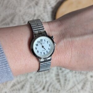 ANNE KLEIN Vintage 90s Women's Stretch Band Indiglo Watch